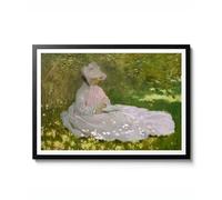 Springtime par Claude Monet, Affiche de paysage impressionnisme, impression murale, décoration de campagne d'été, cadeau de robe de femme rurale, mat d'archivage, A2 (impression uniquement) - 59,4 x