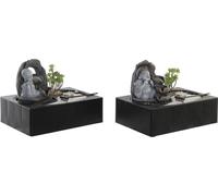 Springvand DKD Home Decor Bouddha Résine Orientale 29 x 21 x 23 cm (2 pièces)