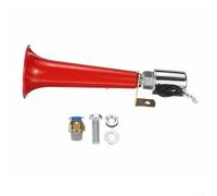 Springwillfly 120 dB Air pour klaxon pour voiture et camion 450 Hz sortie sonore en fer antirouille et corps en plastique fonctionne avec les systèmes électriques 12 V et 24 V (rouge)