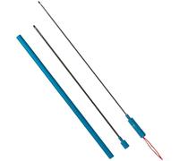 Springwillfly Aiguille de pêche en aluminium avec poignée diamantée et double pointe creuse de 2,1 mm et 1,6 mm pour ventilation contrôlée du poisson (bleu)