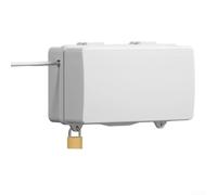 Springwillfly Boîte de rallonge électrique d'extérieur étanche avec serrure, cache multiprise en ABS résistant aux intempéries pour jardin, terrasse, 4/8 trous de sortie (S, blanc)