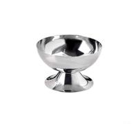 Springwillfly Bols à dessert en acier inoxydable galvanisé avec base plate stable pour crème glacée, mousse, œuf, smoothies, collations, convient pour la maison et les fêtes (A)