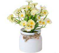 Springwillfly Bonsaï non vivant avec corde de chanvre texturée pour calmer l'environnement de bureau et la décoration résidentielle (jaune, pot en corde)