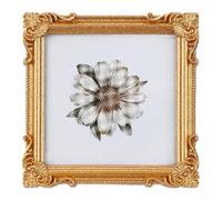 Springwillfly Cadre décoratif en résine pour photos ou souvenirs, 11,4 cm, style vintage avec sculpture élégante, parfait pour toutes les occasions (doré)