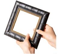 Springwillfly Cadre photo vintage en bois massif conçu pour un style français, adapté pour accrocher au mur ou sur une table pour présenter des photos, des certificats ou des œuvres d'art (A)