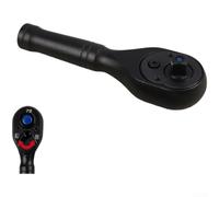 Springwillfly Clé à cliquet réversible à 72 dents avec bouton de libération rapide 6,35 mm en acier au chrome vanadium pour une fixation de précision (noir)