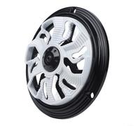 Springwillfly Couvercle de ventilateur de moto rotatif à 360 degrés avec orientation de la lame à 45 degrés pour guider le flux d'air et abaisser la température du moteur (blanc)