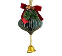 Springwillfly Décoration de Noël avec boule et pomme de pin pour porte d'arbre, fenêtre, décoration murale (06)