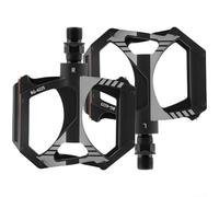 Springwillfly DU Bushings Pédales de vélo avec corps en nylon composite et axe en acier, conçues pour des performances fiables sur terrain accidenté (noir)