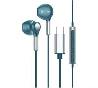 Springwillfly Écouteurs magnétiques USB-C dotés de la technologie de décodage numérique, pilote de 14 mm pour une réponse en fréquence étendue, télécommande et capture vocale claire (bleu)