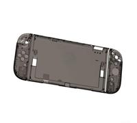 Springwillfly Ensemble complet de boîtier de rechange transparent pour Nintendo Switch 2 avec construction en polycarbonate pour un ajustement et une défense constants (noir)