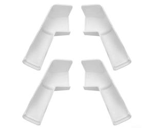 Springwillfly Extensions de gouttière compactes pour véhicules récréatifs pour mini canaux qui offrent un débit d'eau silencieux sans éclaboussures ni pulvérisation pendant les pluies nocturnes (blanc