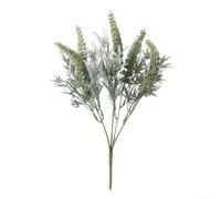 Springwillfly Fleurs artificielles décoratives en soie avec 5 branches en plastique - Arrangement floral vert, violet, rose, bleu (vert)