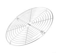 Springwillfly Grille de cuisson ronde pliable de 31,8 cm pour refroidir le pain, les gâteaux, griller la viande et égoutter les sauces avec maille efficace de circulation de l'air (argenté)