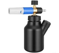 Springwillfly Injecteur de mousse de 1 L avec raccord rapide 1/4 et angle de pulvérisation réglable pour lavage de voiture (A)