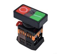 Springwillfly Interrupteur à bouton-poussoir industriel double couleur avec boutons rouges et verts et lumière APBB 22 25N AS 22 25N PPBB 30N (AS-22&25N)