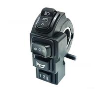 Springwillfly Interrupteur de commande 4 en 1 pour guidon de véhicule électrique avec phare, clignotant, klaxon, 9 broches ABS noir pour ATV, UTV, SxS