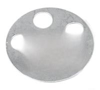 Springwillfly Joint plat plaqué zinc blanc pour fixation de carrelage 36 mm Taille 6 trous Construction en acier carbone (1 pièce)