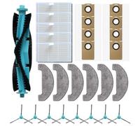 Springwillfly Kit de pièces de rechange avec brosse principale, filtre, lingettes et sacs à poussière et brosses latérales pour Midea VCR S6 Plus (B)