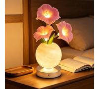 Springwillfly Lampe planète conçue après Morning Glory Blossom émet une lumière chaude pour les chambres, les dortoirs et l'utilisation nocturne