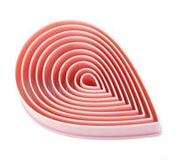 Springwillfly Lot de 10 outils de découpe en forme de goutte d'eau en polypropylène pour la cuisson de biscuits, gâteaux, pâtisseries et décorations en sucre