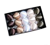 Springwillfly Lot de 15 boules à suspendre pour sapin de Noël en velours satiné - Trois options de couleur - Décorations festives de vacances (A)