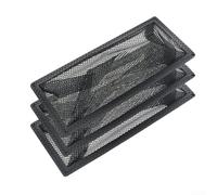 Springwillfly Lot de 3 filtres pour grille d'aération, filtrage des débris, ventilation domestique - 10,2 x 25,4 cm - Noir - 10,2 x 30,5 cm