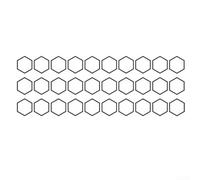 Springwillfly Lot de 30 autocollants hexagonaux en PVC pour porte latérale - Protection de peinture - Noir rouge et blanc - Résistant aux rayures - Décoration pour camions, camionnettes, camping-cars