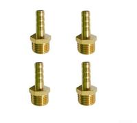 Springwillfly Lot de 4 adaptateurs cannelés en laiton pour carburant, eau, air, huile, gaz, connecteur anti-fuite en laiton massif pour réparation de lignes de refroidissement, 31 x 15 mm, 33 x 15 mm