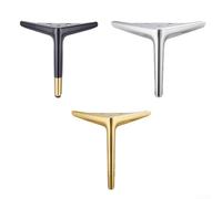 Springwillfly Lot de 4 pieds de meubles en métal robuste pour canapé, chaise, lit, commode, canapé, ottomane, conçus pour gérer facilement des charges lourdes (noir mat, 10 cm)