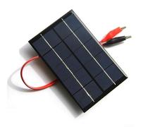 Springwillfly Panneau solaire polycristallin 5 W 5 V avec clips pour chargement de batterie de 3,7 V dans les stations météo solaires et capteurs d'humidité du sol