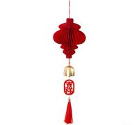 Springwillfly Pendentif en papier décoratif à suspendre Année du cheval 2026 avec motif 3D en nid d'abeille pour fête du Nouvel An chinois (A)
