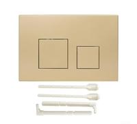 Springwillfly Plaque de chasse d'eau double, 164 x 246 x 12 mm, cadre de bouton de toilette chromé blanc pour panneau de chasse d'eau Geberit (doré)