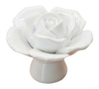 Springwillfly Poignée contemporaine en poterie pour portes d'armoires avec artisanat traditionnel et design fonctionnel (1008 blanc)