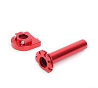 Springwillfly Poignée d'accélérateur de moto en alliage d'aluminium de haute qualité pour fournir une durabilité durable et une meilleure accélération sur les barres de 22 mm (rouge)