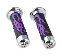 Springwillfly Poignée d'accélérateur en forme de tête de mort pour guidon de moto de 22 mm, construction en caoutchouc souple pour plus de confort et de sécurité