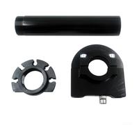 Springwillfly Poignée torsadée en alliage d'aluminium 22 mm légère et durable (noir)