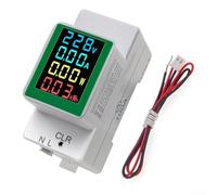 Springwillfly PZEM008AC Compteur d'énergie sur rail DIN avec affichage numérique pour contrôle de la tension CA, du courant, de la puissance et de l'énergie Convient aux armoires de distribution
