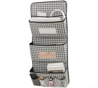 Springwillfly Sac de rangement à suspendre en tissu non tissé pour porte murale ou armoire avec planche en polyéthylène robuste 40 x 89 cm Pied de poule (D)