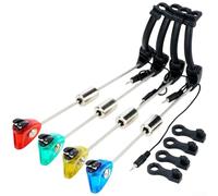 Springwillfly Support de pêche rigide amélioré par LED conçu pour détecter les touches de carpe et transmission en temps réel du signal de touche nocturne (jaune)