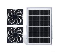 Springwillfly Ventilateur de ventilation solaire 8 W 6 V avec deux ventilateurs, conçu pour le refroidissement de la serre et la gestion du flux d'air du poulailler, alimenté par l'énergie solaire