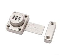 Springwillfly Verrou de porte étendu avec combinaison d'accès par mot de passe, matériau en alliage de zinc, adapté à diverses portes, armoires et coffres-forts, placement réglable (argent)