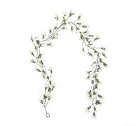 Springwillfly Vigne artificielle avec chrysanthème eucalyptus et tiges de marguerite pour mur, plafond ou cheminée