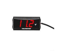 Springwillfly Voltmètre numérique conçu pour circuits de 12 V à 48 V CC - Indicateur de tension monté sur panneau pour véhicule pour la santé de la batterie (rouge)
