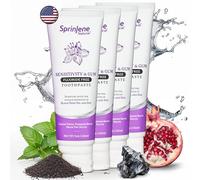 SprinJene Natural Sensitivity & Gum - Dentifrice au fluorure pour dents sensibles - Dentifrice naturel pour protéger contre les caries - 142 g (lot de 4)