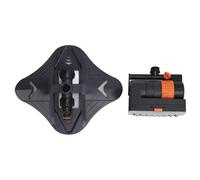 Sprinkler à la pelouse 16 Trous Automatique Swing Garden Sprinkler avec 4 Modes de pulvérisation Flux réglables pour l'irrigation de la pelouse de Cour