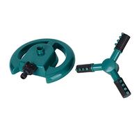 Sprinkler de Jardin Rotatif à 360 degrés | 3 Bras réglables pour Une Couverture de 26 à 33 Pieds | Têtard et arrosage de la pelouse pour la Cour/Jardin/Patio | Construction (Green)