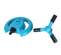 Sprinkler de Jardin Rotatif à 360 degrés | 3 Bras réglables pour Une Couverture de 26 à 33 Pieds | Têtard et arrosage de la pelouse pour la Cour/Jardin/Patio | Construction (Blue)
