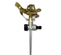 Sprinkler d'impact sur la Base de Pointes Lourdes en Alliage en Alliage Zinc Sprinkler Rotation de Grande Zone Couverture de connecteur Universel Jardin Jardin Yard de la Piscine (Base de Pointes)