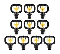 Sprinklers d'irrigation du Jardin Rotatif tournant la réfraction -buse Papillon buse de Brume rotative pour la pelouse de Jardin Greenhouse G1 / 2 G3 / 4 Male File Plastique 10pcs